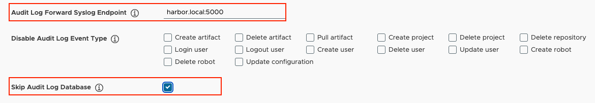 Skip Audit Log Database