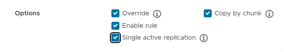 Single active replication